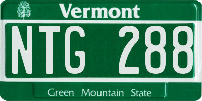 VT license plate NTG288