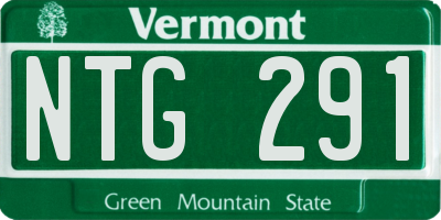 VT license plate NTG291
