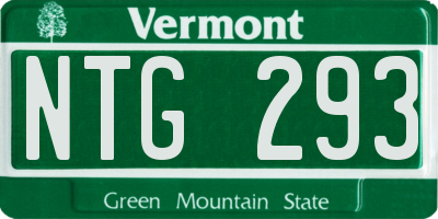 VT license plate NTG293