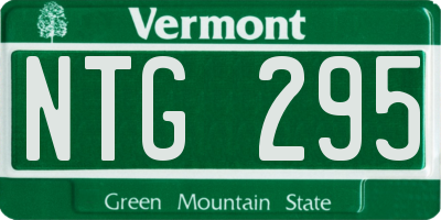 VT license plate NTG295