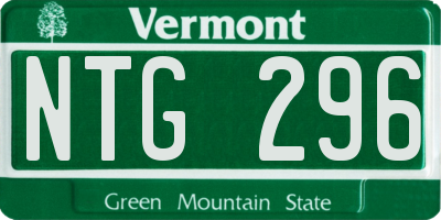 VT license plate NTG296