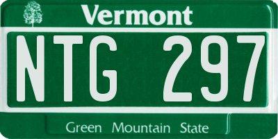 VT license plate NTG297