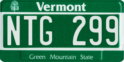 VT license plate NTG299