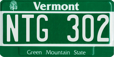 VT license plate NTG302