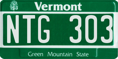 VT license plate NTG303