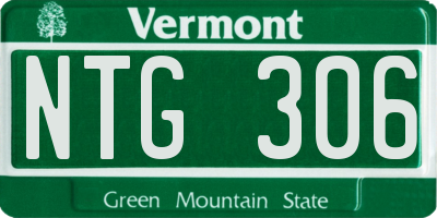 VT license plate NTG306