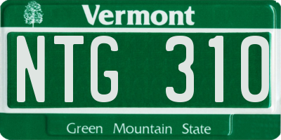 VT license plate NTG310