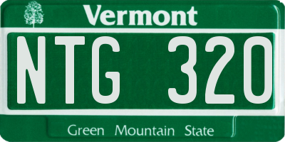 VT license plate NTG320