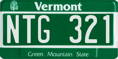VT license plate NTG321