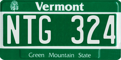 VT license plate NTG324