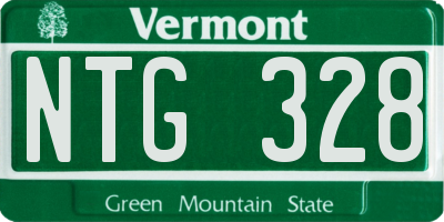 VT license plate NTG328