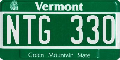 VT license plate NTG330