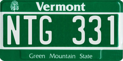 VT license plate NTG331