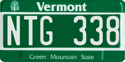 VT license plate NTG338