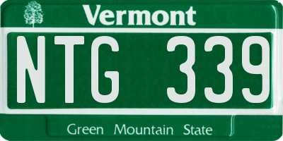 VT license plate NTG339