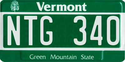 VT license plate NTG340