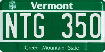 VT license plate NTG350