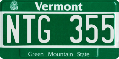 VT license plate NTG355