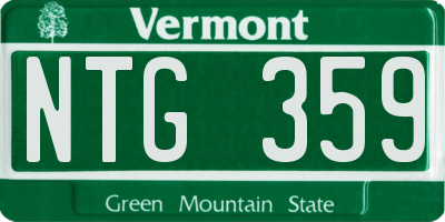 VT license plate NTG359