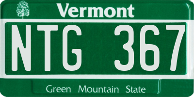 VT license plate NTG367