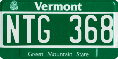 VT license plate NTG368