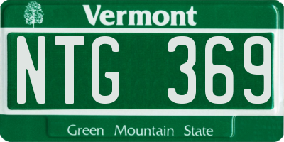 VT license plate NTG369