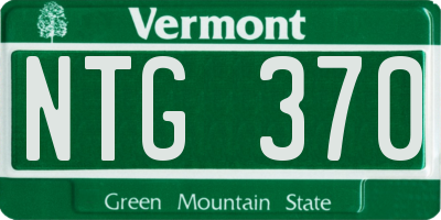 VT license plate NTG370