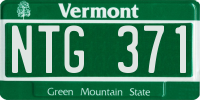 VT license plate NTG371
