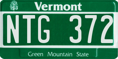 VT license plate NTG372