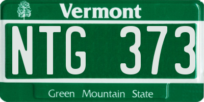 VT license plate NTG373