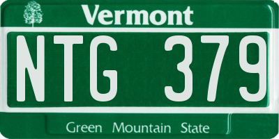 VT license plate NTG379