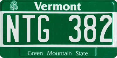 VT license plate NTG382
