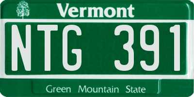 VT license plate NTG391
