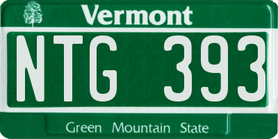 VT license plate NTG393