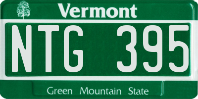 VT license plate NTG395