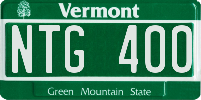 VT license plate NTG400