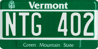 VT license plate NTG402