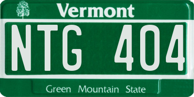 VT license plate NTG404
