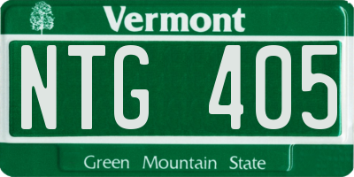 VT license plate NTG405