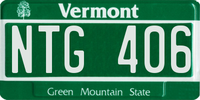 VT license plate NTG406