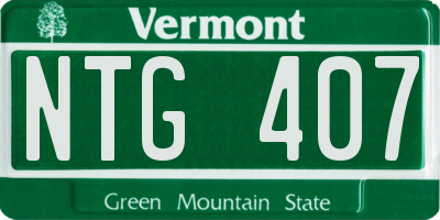 VT license plate NTG407