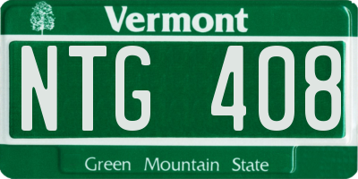 VT license plate NTG408