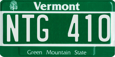 VT license plate NTG410