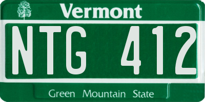 VT license plate NTG412