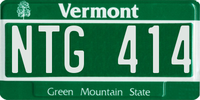 VT license plate NTG414