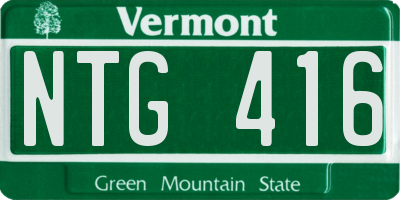 VT license plate NTG416