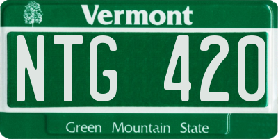 VT license plate NTG420