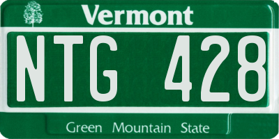 VT license plate NTG428