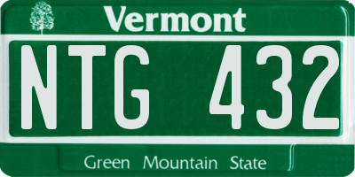 VT license plate NTG432