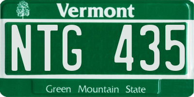 VT license plate NTG435